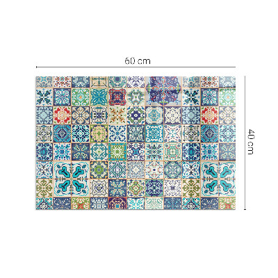 Téglalap alakú kandalló alátét Mosaic patterns on tiles