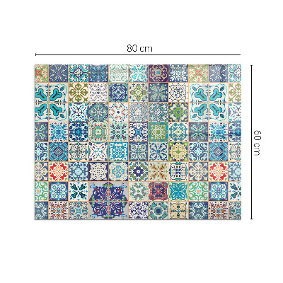 Téglalap alakú kandalló alátét Mosaic patterns on tiles