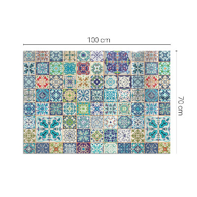 Téglalap alakú kandalló alátét Mosaic patterns on tiles
