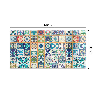 Téglalap alakú kandalló alátét Mosaic patterns on tiles