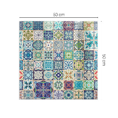 Téglalap alakú kandalló alátét Mosaic patterns on tiles