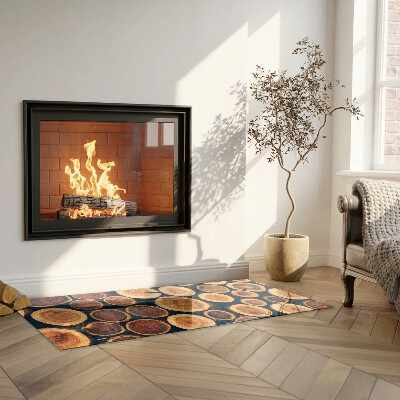 Téglalap alakú kandalló alátét A box with cut wood