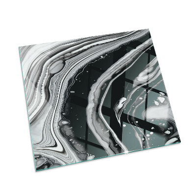 Téglalap alakú kandalló alátét Abstract waves and lines