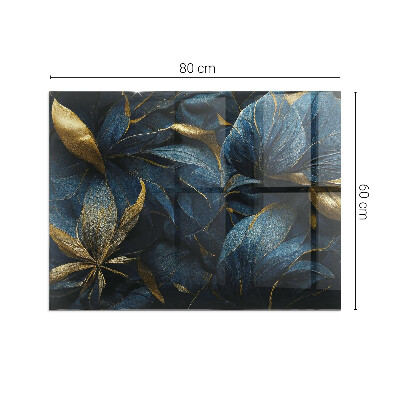 Téglalap alakú kandalló alátét Elegant leaves in texture