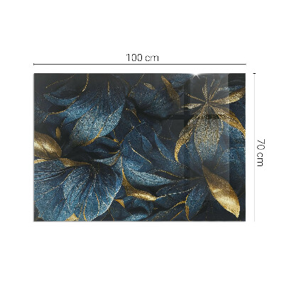 Téglalap alakú kandalló alátét Elegant leaves in texture