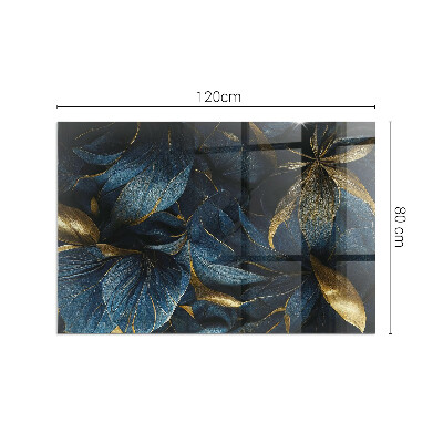 Téglalap alakú kandalló alátét Elegant leaves in texture