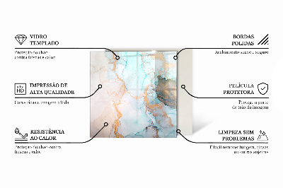 Kandalló alátét üveg Abstract fluid pattern
