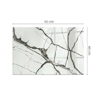 Téglalap alakú kandalló alátét Marble vein pattern