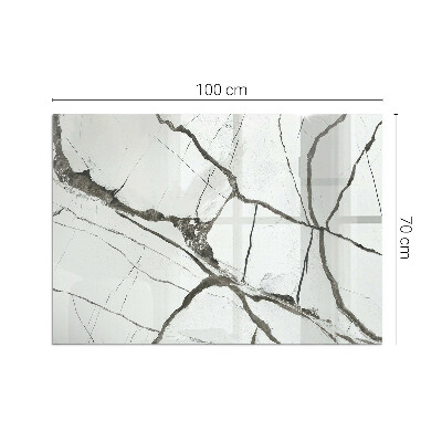 Téglalap alakú kandalló alátét Marble vein pattern