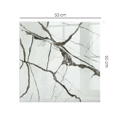 Téglalap alakú kandalló alátét Marble vein pattern