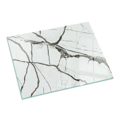 Téglalap alakú kandalló alátét Marble vein pattern