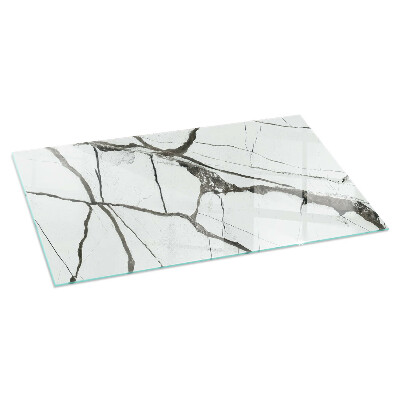 Téglalap alakú kandalló alátét Marble vein pattern