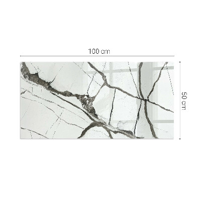 Téglalap alakú kandalló alátét Marble vein pattern