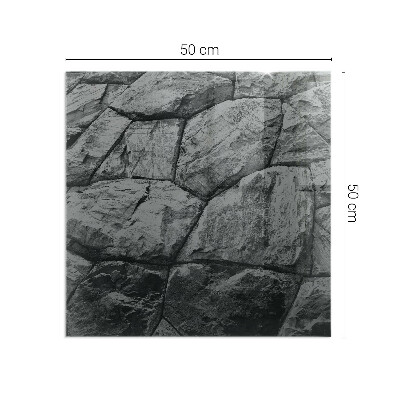 Kandalló alátét üveg Natural stone pattern