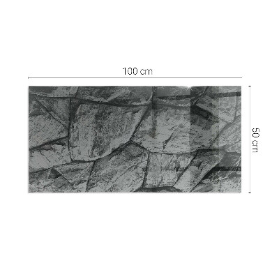 Kandalló alátét üveg Natural stone pattern