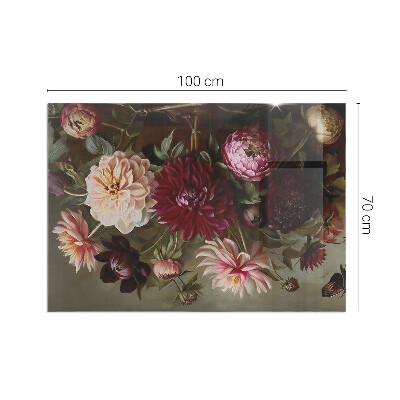 Kandalló alátét üveg Floral bouquet in detail