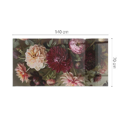 Kandalló alátét üveg Floral bouquet in detail