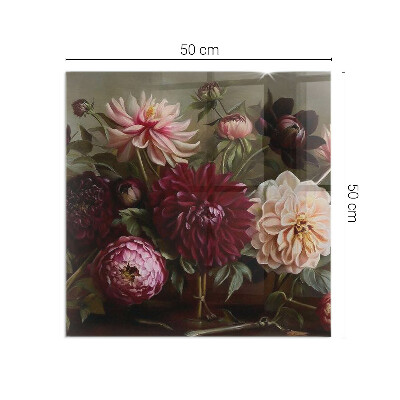 Kandalló alátét üveg Floral bouquet in detail
