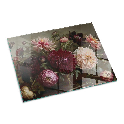 Kandalló alátét üveg Floral bouquet in detail