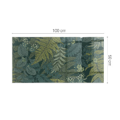 Téglalap alakú kandalló alátét Plant motifs with butterflies