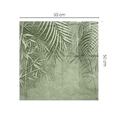 Kandalló alátét üveg Tropical leaves in the background