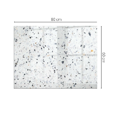 Téglalap alakú kandalló alátét Stone pattern with particles