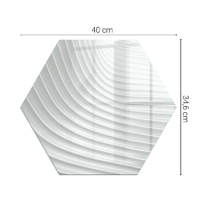 Hexagonal sticlă sub șemineu Valuri de modele sofisticate