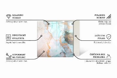 Hexagonal protecție sub sobă Lemn în stil natural