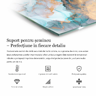 Sticlă securizată protecție sub sobă Design metalic perforat