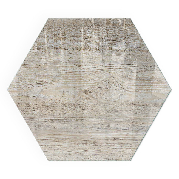 Hexagonal protecție sub sobă Textură delicată a lemnului deschis la culoare
