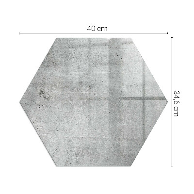 Hexagonal sticlă sub șemineu Motivul betonului brut