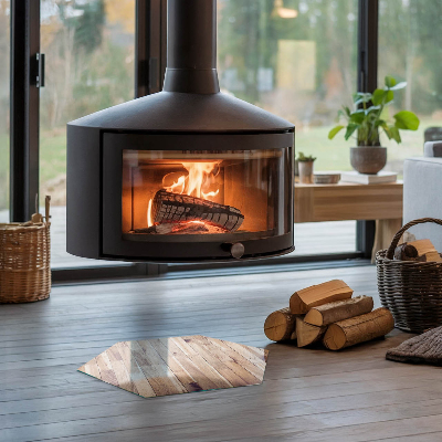 Hexagonal sticlă sub șemineu Model de placă într-un aranjament armonios