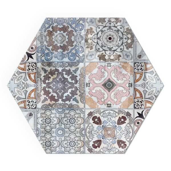 Hexagonal sticlă sub șemineu Plăci cu model în stil mozaic