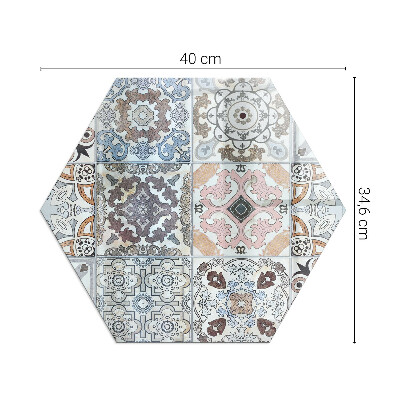 Hexagonal sticlă sub șemineu Plăci cu model în stil mozaic