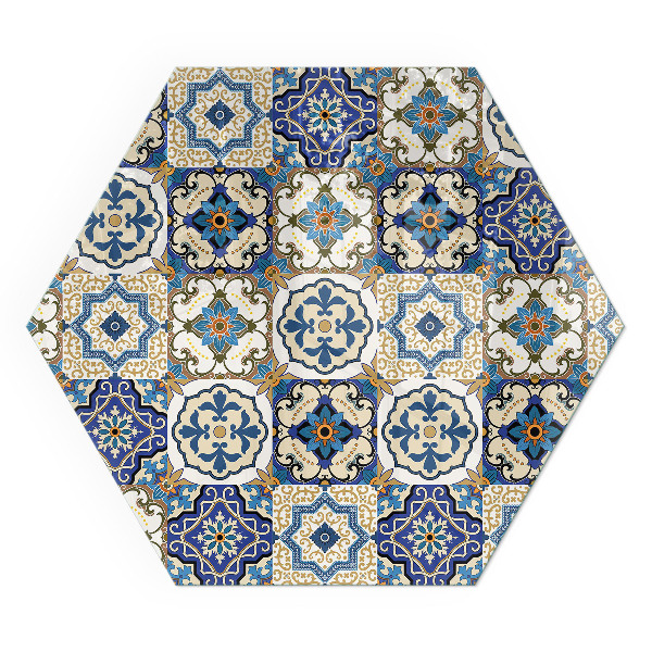 Sticlă securizată protecție sub sobă Model elegant de mozaic cu flori
