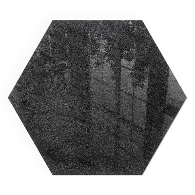 Hexagonal sticlă sub șemineu Model de pavaj din piatră