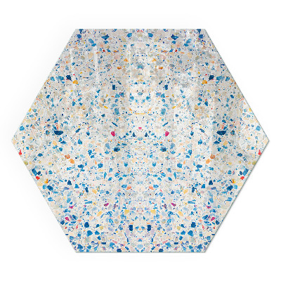 Hexagonal sticlă sub șemineu Design modern cu structură