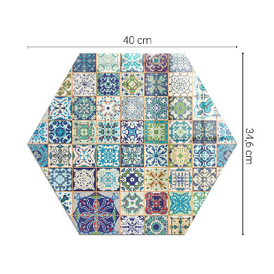 Hexagonal protecție sub sobă Mozaic în diferite forme