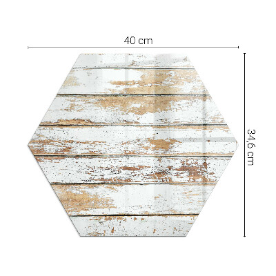 Hexagonal protecție sub sobă Model deteriorat al suprafeței de lemn