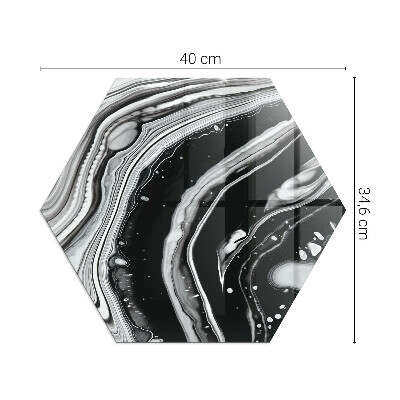 Hexagonal protecție sub sobă Linii și valuri într-o versiune modernă