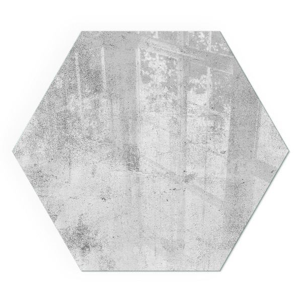 Hexagonal sticlă sub șemineu Textură de beton în stil