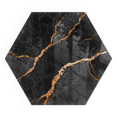 Hexagonal protecție sub sobă Marmură clasică cu vene subtile