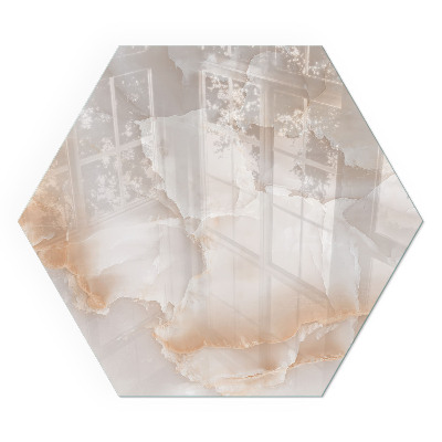 Hexagonal sticlă sub șemineu Model de piatră naturală