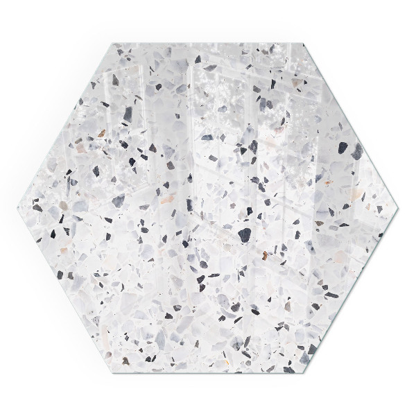 Hexagonal protecție sub sobă Model de piatră cu detalii subtile