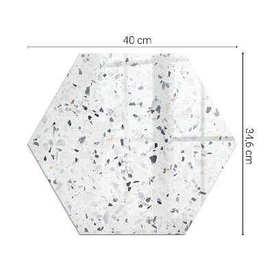 Hexagonal protecție sub sobă Model de piatră cu detalii subtile