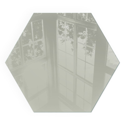 Hexagonal sticlă sub șemineu Culoare Gri-verde