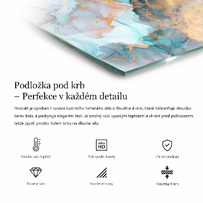 Hexagonal sticlă sub șemineu Culoare Gri-verde