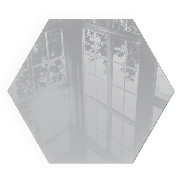Hexagonal sticlă sub șemineu Culoare Gri deschis