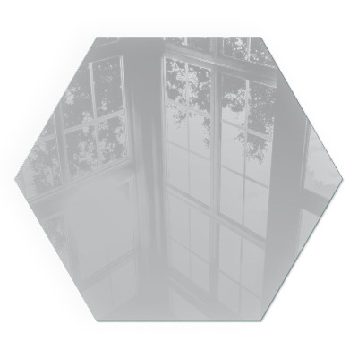 Hexagonal sticlă sub șemineu Culoare Gri deschis