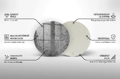 Üveg alátét gyertyákhoz Beton kő textúra